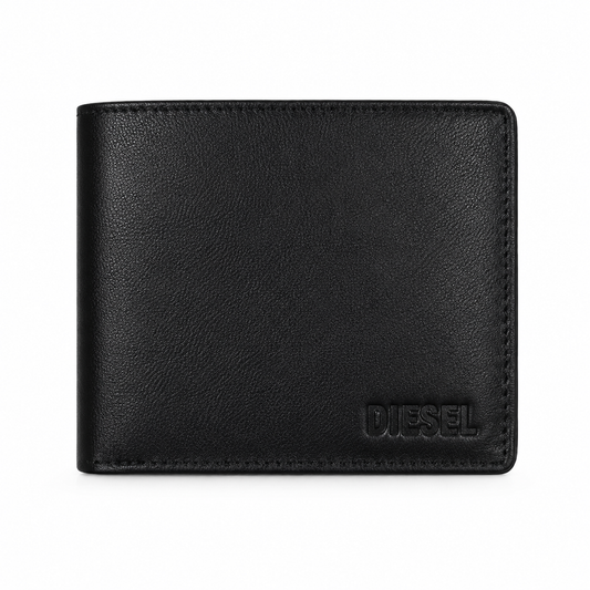 Diesel Men's Premium Leather Wallet | Classic Bi-Fold Wallet