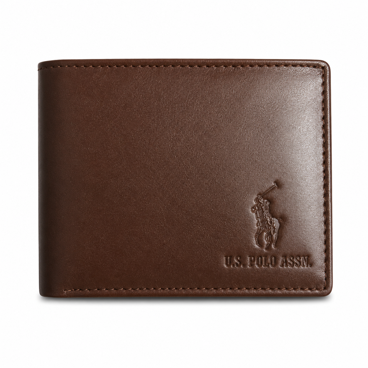 U.S. Polo Assn. Men's Premium Brown Leather Wallet | Classic Bi-Fold Wallet